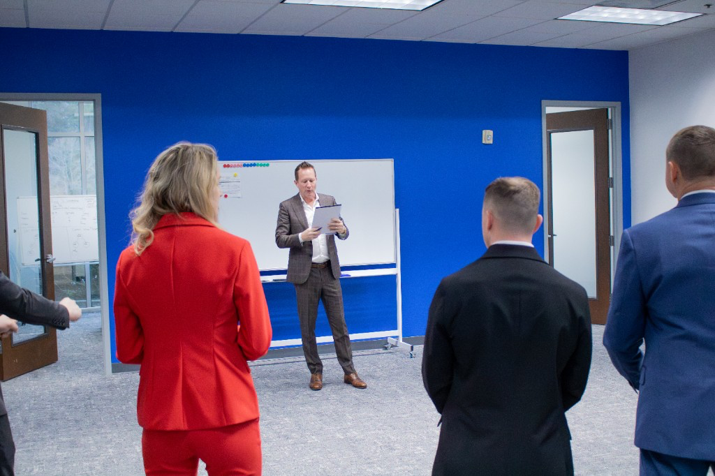 Cross Point team in a presentation